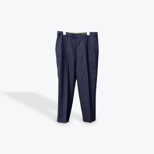 Tommy Hilfiger Mens Wool‎ Blend Dress Pants Navy Blue Flat Front Size 38x30